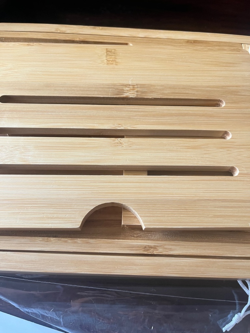 YIRILAN Bamboo Bathtub Tray with accessories.  New - Picture 6 of 6